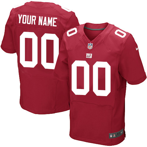 Men's Elite Nike Jersey Red Alternate - Customized NFL New York Giants